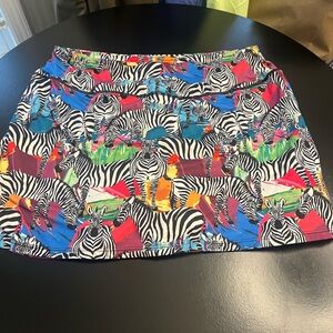 Women's Zebra Print Active Skort in Multicolor